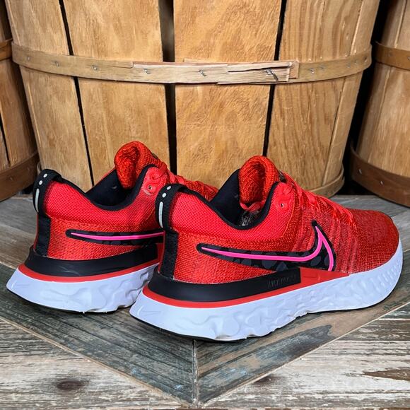 Nike React Infinity Run Flyknit 2 Chile Red DM8073-600 Running Shoes Womens 6.5 - Picture 5 of 11